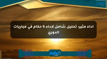 أداء مثير: تحليل شامل لأداء 6 حكام في مباريات الدوري